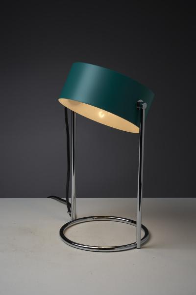  Cosack Leuchten Table Lamp with Adjustable Petrol Green Shade