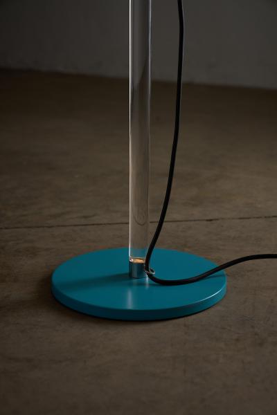  Cosack Leuchten Turquoise Metal and Plexiglass Floor Lamp 1970s