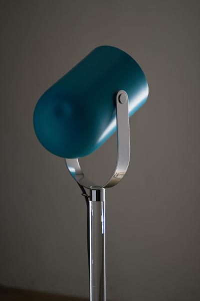  Cosack Leuchten Turquoise Metal and Plexiglass Floor Lamp 1970s