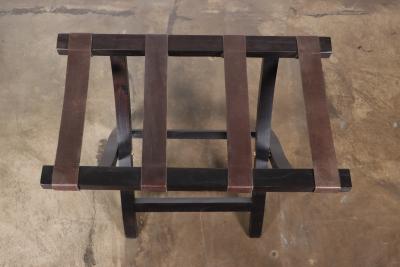  Costantini Design Argentine Rosewood Slung Leather Luggage Rack from Costantini Valerio in Stock