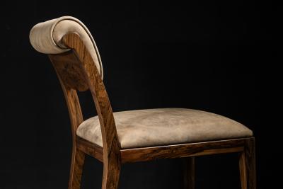  Costantini Design Art Deco Style Dining Chair in Pavoni Leather by Costantini Gianni In Stock