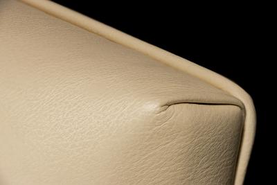  Costantini Design Beige Leather Dining Chair in Ivorywood by Costantini Bruno In Stock