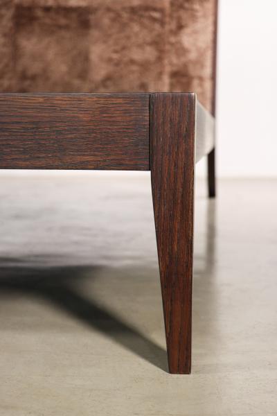  Costantini Design Belgrano Sheepskin and Exotic Wood Contemporary Designer Bed from Costantini