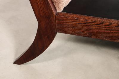  Costantini Design Belgrano Sheepskin and Exotic Wood Contemporary Designer Bed from Costantini