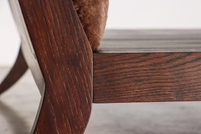  Costantini Design Belgrano Sheepskin and Exotic Wood Contemporary Designer Bed from Costantini