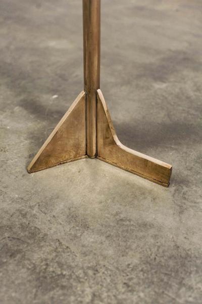  Costantini Design Bellance Cigarette Table in Cast Bronze and White Ibiza Stone