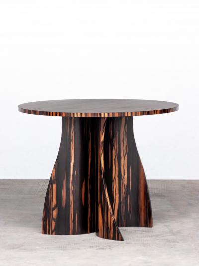  Costantini Design Bentwood Round Side Table in Macassar Ebony by Costantini Andino