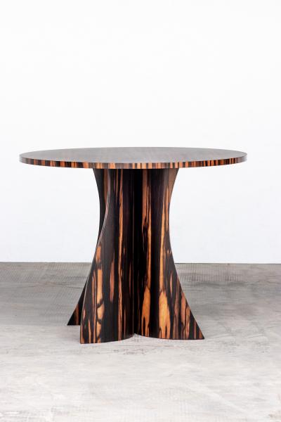  Costantini Design Bentwood Round Side Table in Macassar Ebony by Costantini Andino