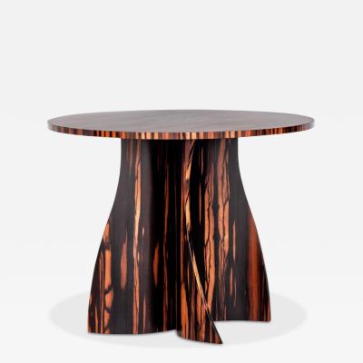  Costantini Design Bentwood Round Side Table in Macassar Ebony by Costantini Andino