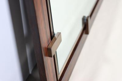  Costantini Design Bronze and Macassar Ebony Floating Frame Modern Wall Mirror by Costantini Marco