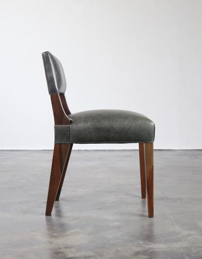  Costantini Design Bruno Low Dining Side Chair in Argentine Rosewood and Leather from Costantini