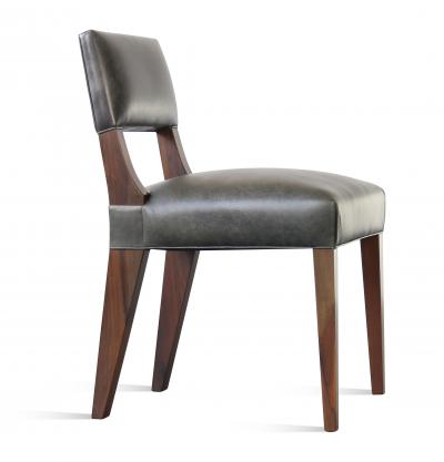  Costantini Design Bruno Low Dining Side Chair in Argentine Rosewood and Leather from Costantini