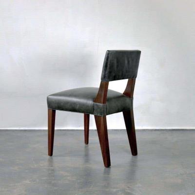  Costantini Design Bruno Low Side Chair in Argentine Rosewood and Leather from Costantini