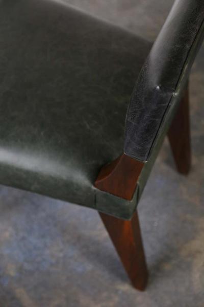  Costantini Design Bruno Low Side Chair in Argentine Rosewood and Leather from Costantini