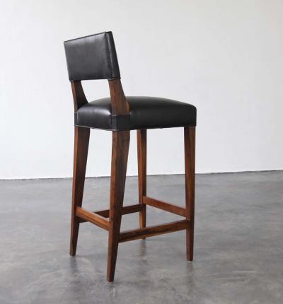  Costantini Design Bruno Stool from Costantini in Argentine Rosewood and Leather