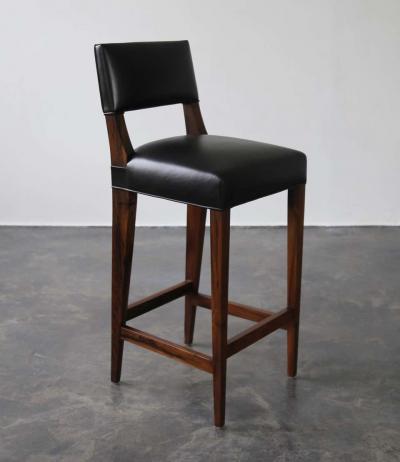  Costantini Design Bruno Stool from Costantini in Argentine Rosewood and Leather