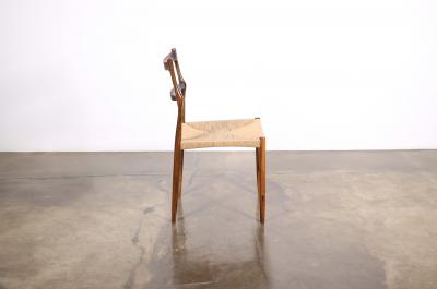  Costantini Design Carved Wood Slatted Dining Chair with Woven Rush Seat from Costantini Liviana