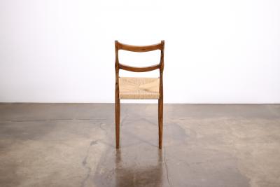  Costantini Design Carved Wood Slatted Dining Chair with Woven Rush Seat from Costantini Liviana