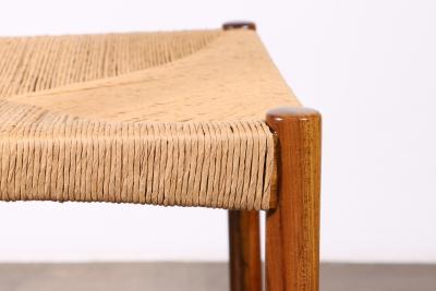  Costantini Design Carved Wood Slatted Dining Chair with Woven Rush Seat from Costantini Liviana