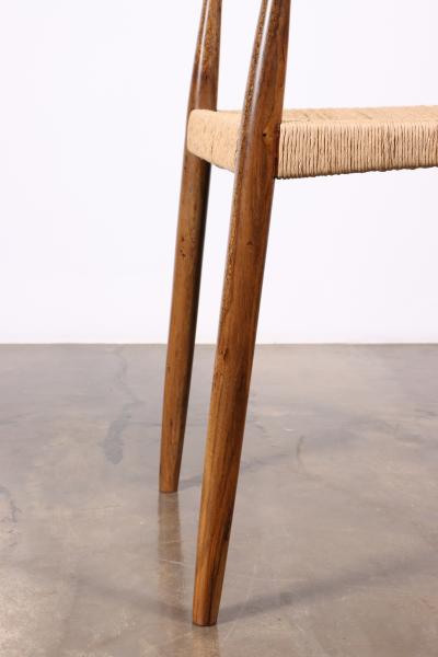  Costantini Design Carved Wood Slatted Dining Chair with Woven Rush Seat from Costantini Liviana