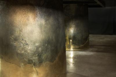  Costantini Design Cast Bronze Iron Twin Pedestal Dining Table from Costantini Benone