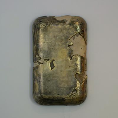  Costantini Design Cast Bronze and Goatskin Art Object and Light by William C Stuart WCS2106