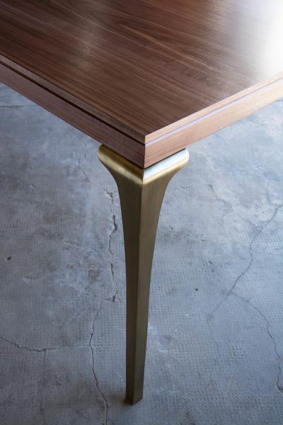 Costantini Design Cast Bronze and Wood Dining Table from Costantini Enzio In Stock