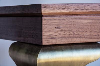 Costantini Design Cast Bronze and Wood Dining Table from Costantini Enzio In Stock