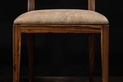  Costantini Design Contemporary Art Deco Style Dining Chair in Pavoni Leather by Costantini Gianni