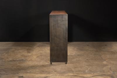  Costantini Design Contemporary Console Table in Walnut Burl and Burnished Metal x Costantini Vinn