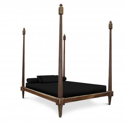  Costantini Design Contemporary Exotic Wood Bed with Custom Carving from Costantini Fiorenza