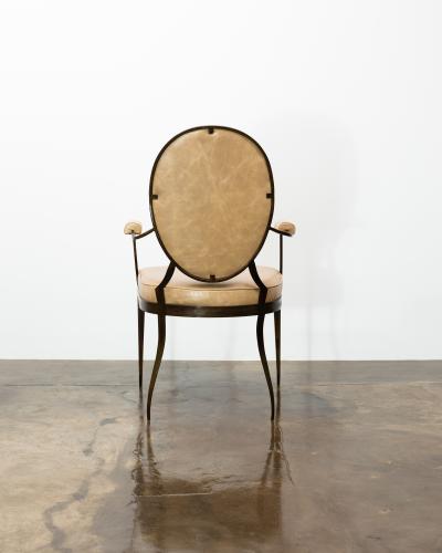  Costantini Design Contemporary Forged Iron and Upholstered Chair from Costantini Andre