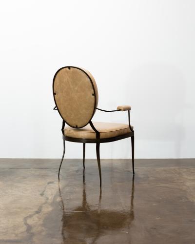  Costantini Design Contemporary Forged Iron and Upholstered Chair from Costantini Andre