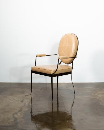  Costantini Design Contemporary Forged Iron and Upholstered Chair from Costantini Andre