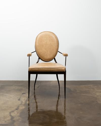  Costantini Design Contemporary Forged Iron and Upholstered Chair from Costantini Andre