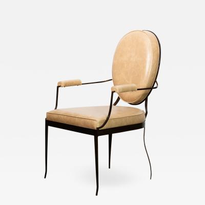  Costantini Design Contemporary Forged Iron and Upholstered Chair from Costantini Andre