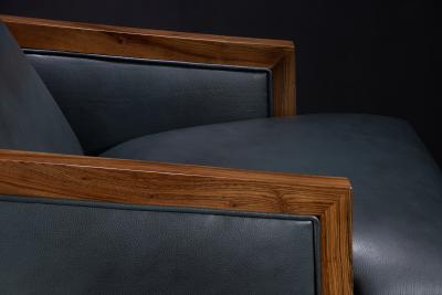  Costantini Design Contemporary Lounge Chair in Wood Leather from Costantini Belgrano In Stock