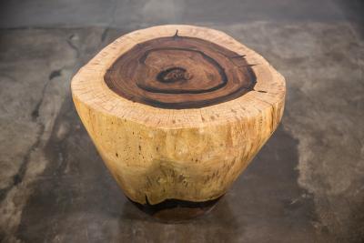  Costantini Design Costantini Hand Carved Live Edge Solid Wood Trunk Cocktail Table 31 In Stock