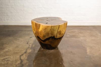  Costantini Design Costantini Hand Carved Live Edge Solid Wood Trunk Cocktail Table 34 In Stock