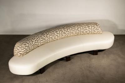  Costantini Design Dining Banquette in Leather and Dedar Fabric by Costantini Evangelina