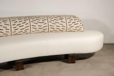  Costantini Design Dining Banquette in Leather and Dedar Fabric by Costantini Evangelina