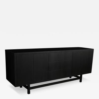  Costantini Design Ebony Modern Minimal Credenza with Drawers and Doors from Costantini Salvatore