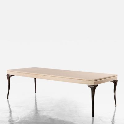 Costantini Design Enzio Cast Bronze and Wood Coffee Table from Costantini