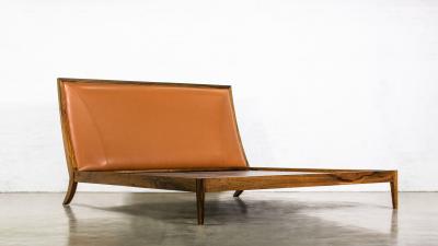  Costantini Design Exotic Wood Contemporary Upholstered Bed by Costantini Belgrano