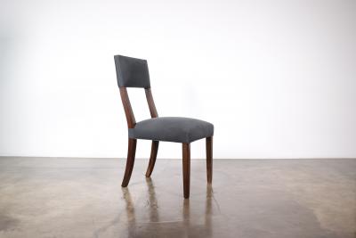  Costantini Design Exotic Wood High Back Dining Upholstered in Fabric Chair by Costantini Luca