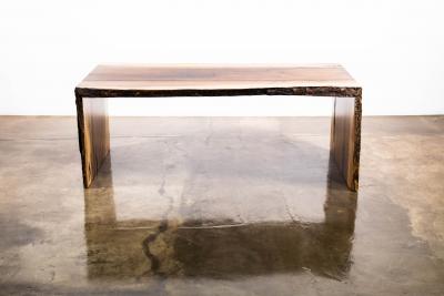  Costantini Design Exotic Wood Live Edge Waterfall Coffee Table from Costantini Carlo In Stock 