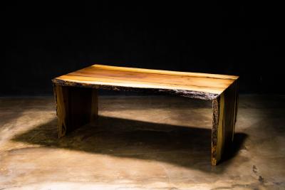  Costantini Design Exotic Wood Live Edge Waterfall Coffee Table from Costantini Carlo In Stock 