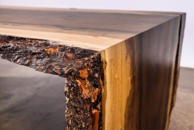  Costantini Design Exotic Wood Live Edge Waterfall Coffee Table from Costantini Carlo In Stock 