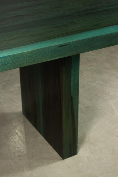  Costantini Design Exotic Wood Twin Pedestal Modern Minimal Dining Table Andre Verdi by Costantini