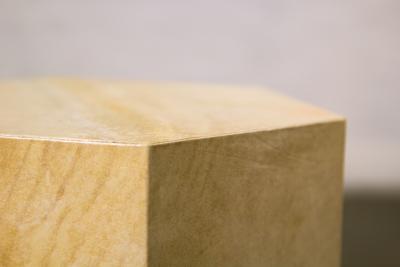  Costantini Design Goatskin Modern Minimal Side Table from Costantini Pergamino Hex In Stock